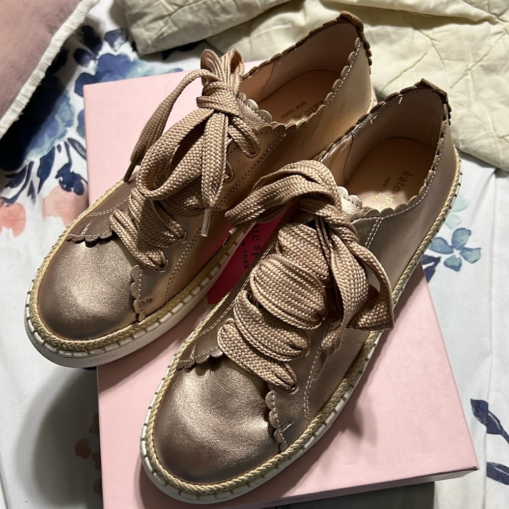 Kate Spade Lena Rosa Gold Tennis Shoes